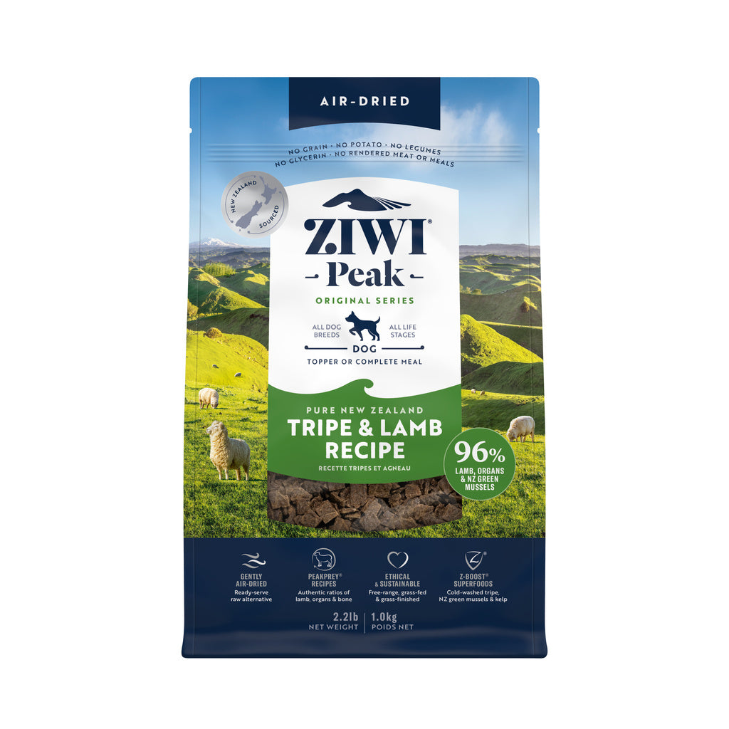 Ziwi Peak Air-Dried Tripe & Lamb Dog Food - 2.2 lb, Grain-Free Recipe