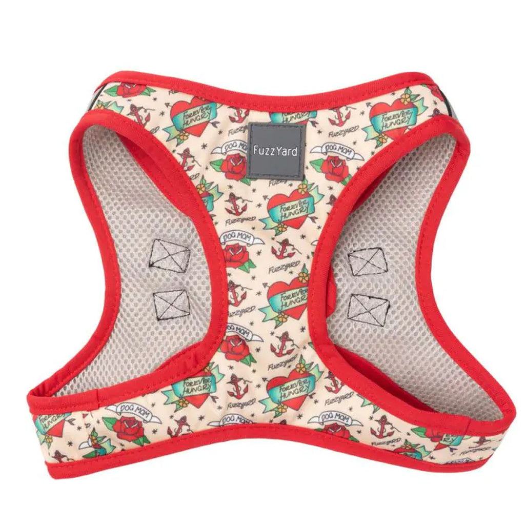 FuzzYard Step-In Dog Harness XL - Ink'd Up Design - Extra Large Step-in Style