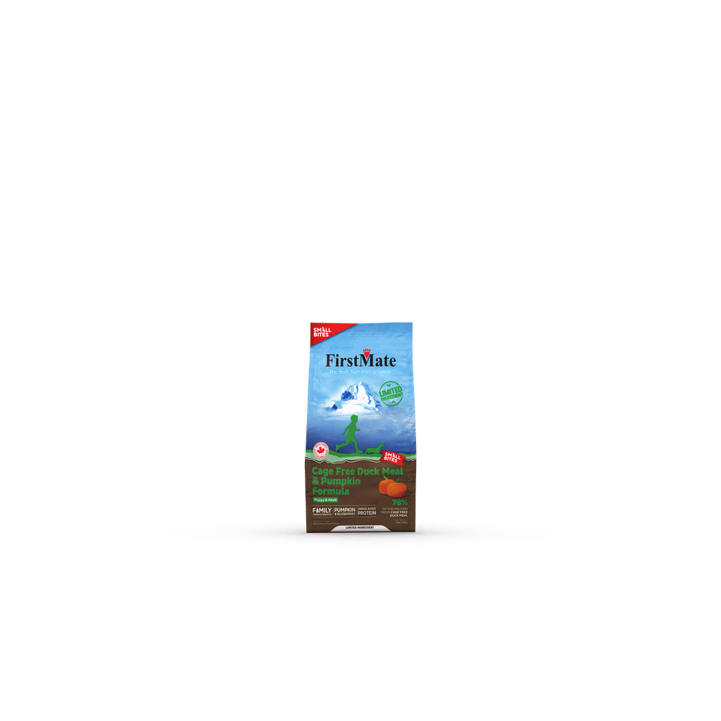 FirstMate Dog Food GF LID Duck & Pumpkin Small Bites - 4lb Bag