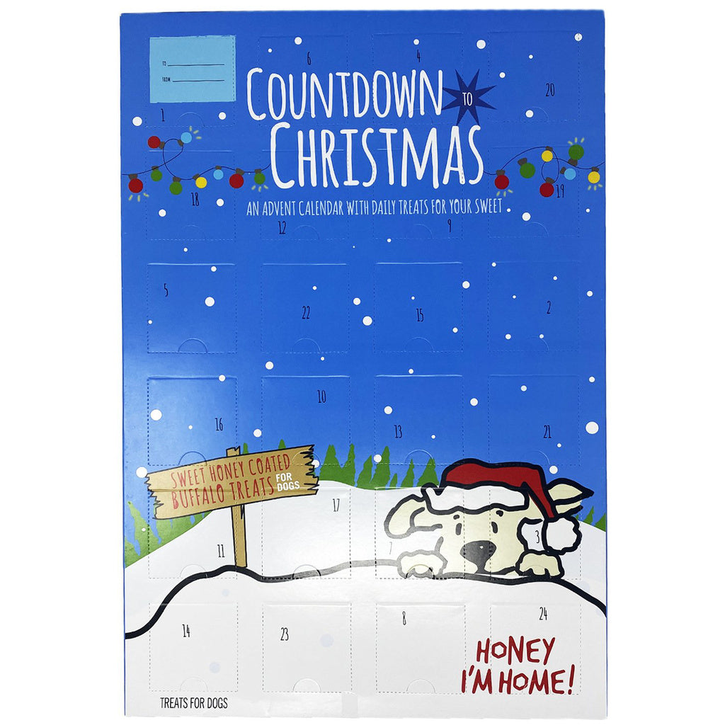 Honey I'm Home! Holiday Advent Calendar for Dogs - Countdown to Christmas with Treats