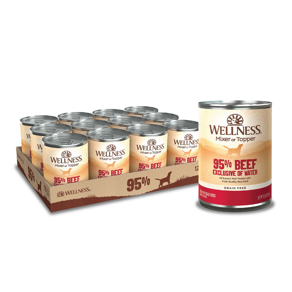 Wellness 95% Beef Grain-Free Canned Dog Food, 13.2 oz Can (Single Can)