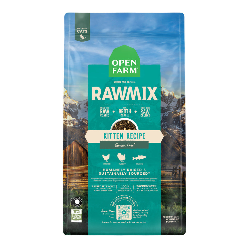 Open Farm RawMix Kitten Recipe Dry Cat Food, Grain-Free, 8lb Bag