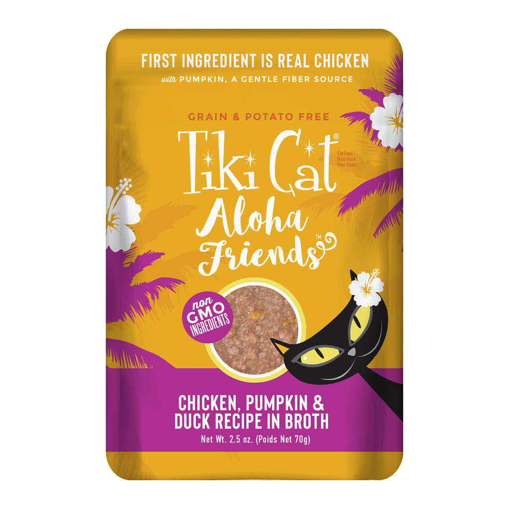 Tiki Cat Aloha Friends Chicken with Pumpkin and Duck Wet Cat Food, 2.5 oz.