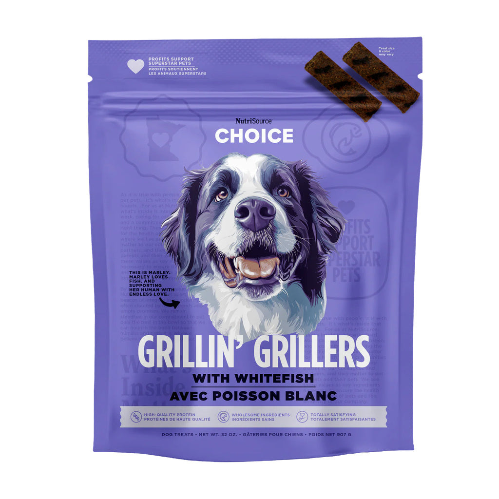 NutriSource Choice Grillin' Grillers Whitefish Dog Treats - 32 oz