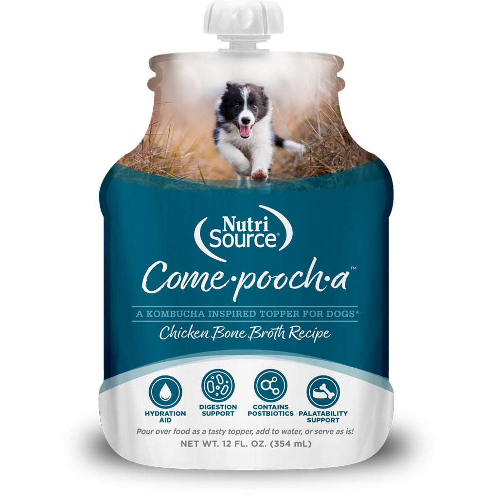 NutriSource Come-Pooch-A Chicken Broth Dog Food Topper, 12 oz