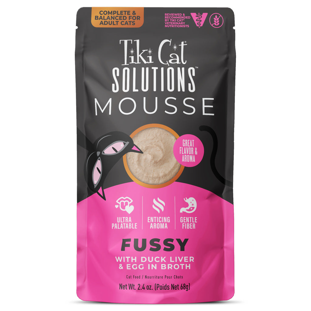 Tiki Cat Special Fussy Duck Liver & Egg with Pumpkin Wet Cat Food, 2.4 oz Pouch
