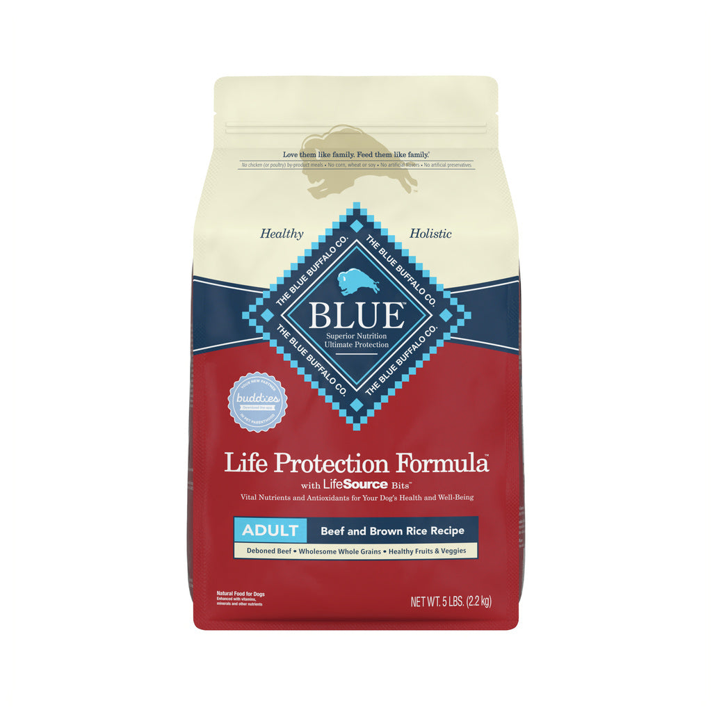 Blue Buffalo Life Protection Formula Adult Dry Dog Food - Beef & Brown Rice, 5 lb