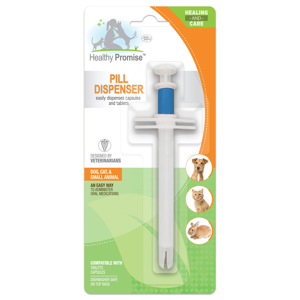 Four Paws Quick & Easy Pill Dispenser - Pet Pill Giver for Dogs, Cats, and Small Animals