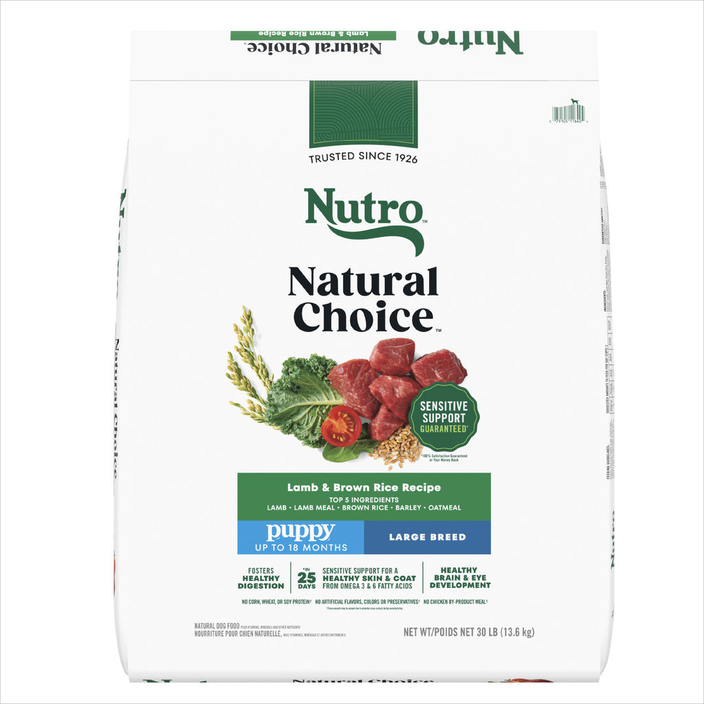 Nutro Natural Choice Large Breed Puppy Lamb & Brown Rice Recipe Dry Dog Food - 30 lb