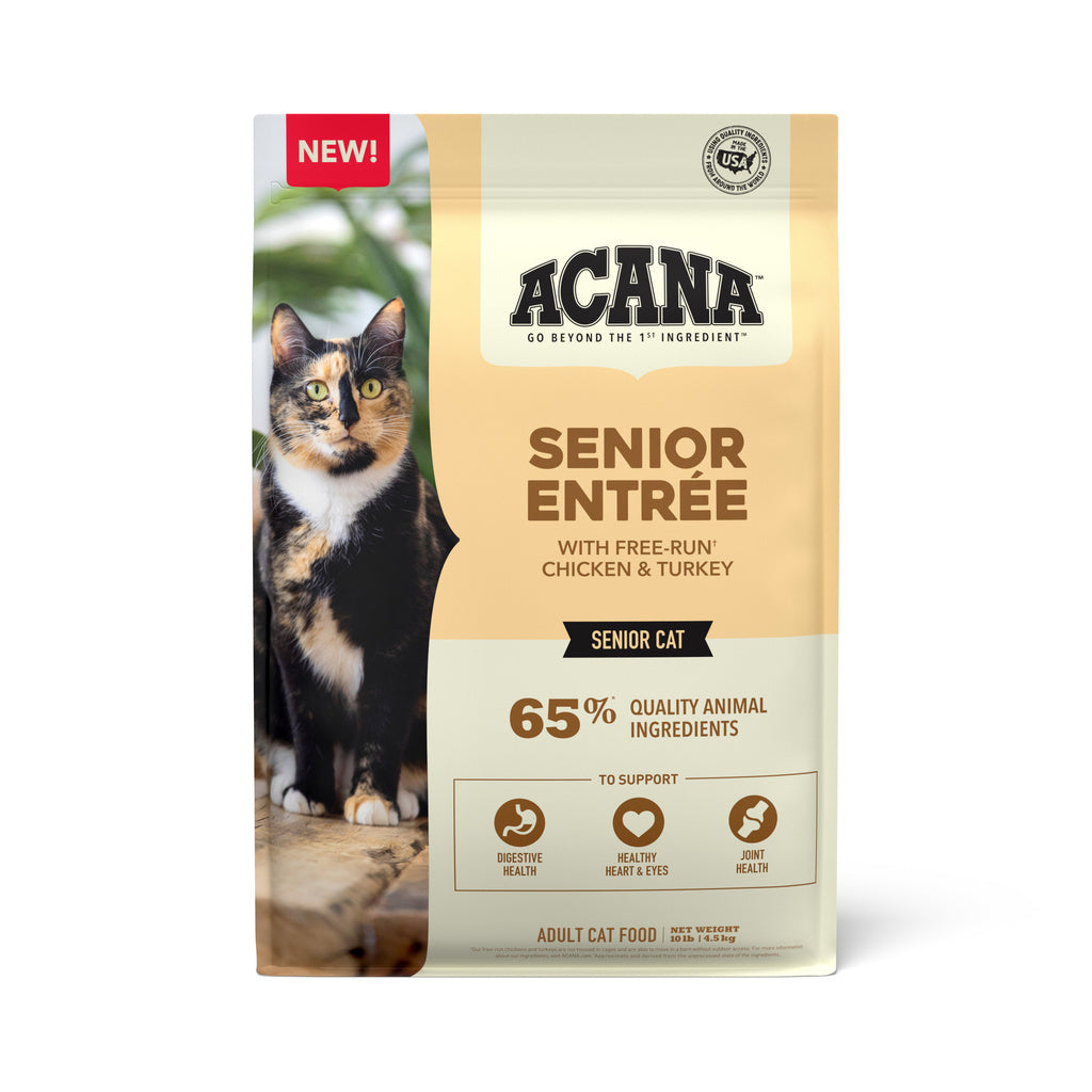 ACANA Senior Entree Dry Cat Food - Chicken & Turkey Recipe for Senior Cats (7+ Years) - 10lb Bag