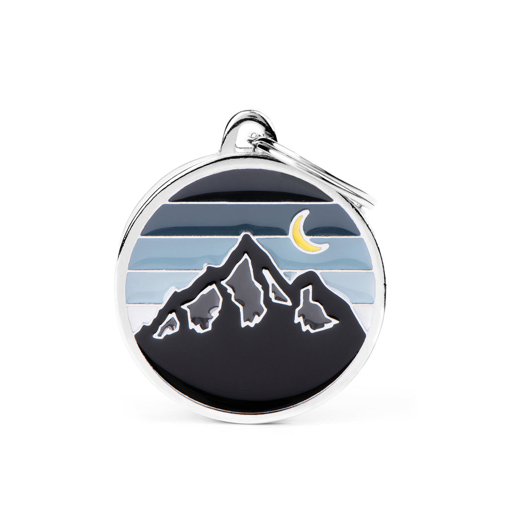 MyFamily Charms Mountain ID Tag - Engravable Pet Tag
