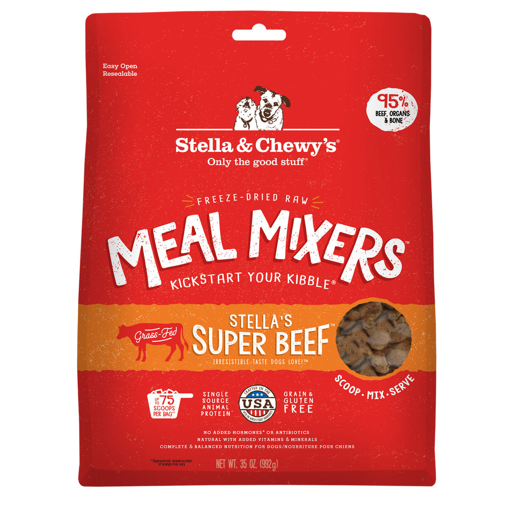 Stella & Chewy's Freeze-Dried Raw Super Beef Meal Mixers Dog Food Topper, 35 oz
