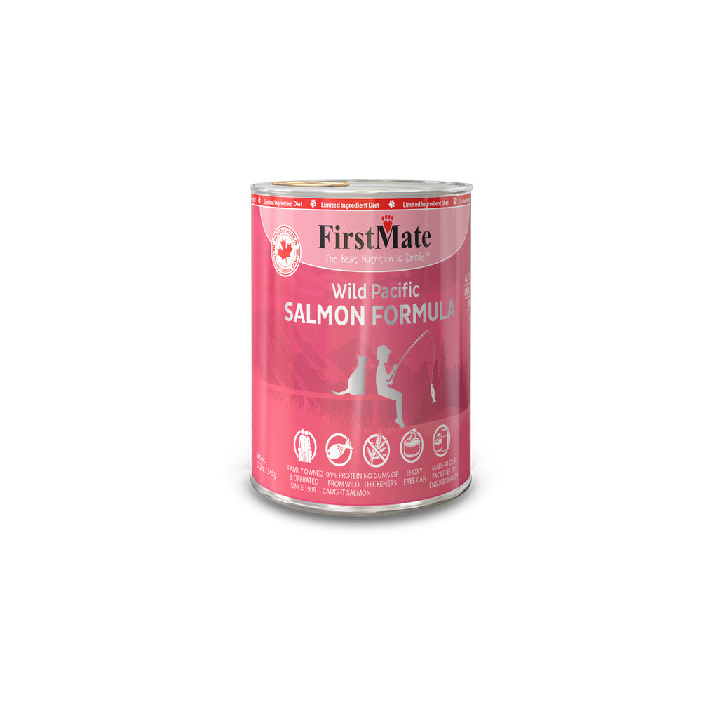 FirstMate Salmon Limited Ingredient Grain-Free Canned Cat Food, 12.2 oz