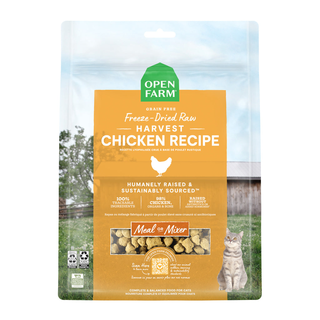 Open Farm Harvest Chicken Recipe Freeze-Dried Raw Morsels Cat Food, 3.5 oz