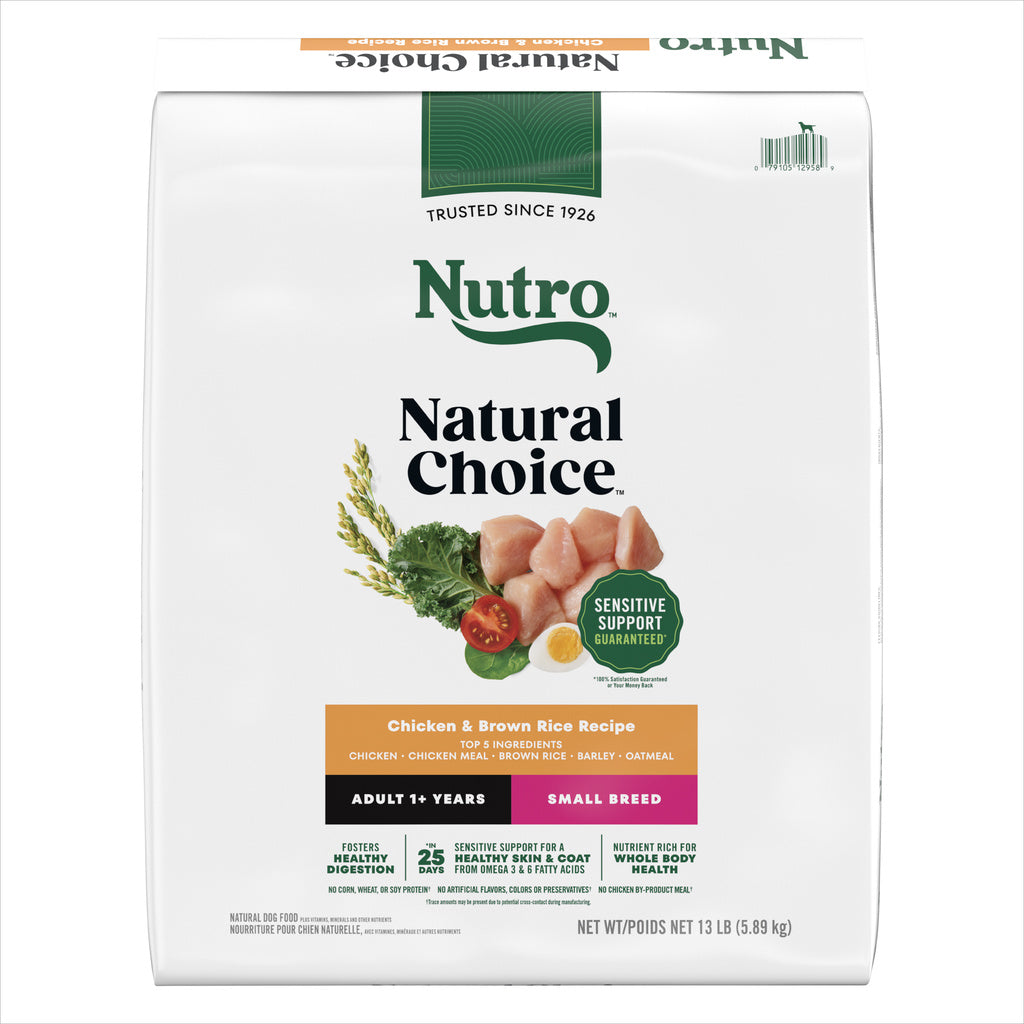 Nutro Natural Choice Small Breed Adult Chicken & Brown Rice Dry Dog Food, 13 lbs