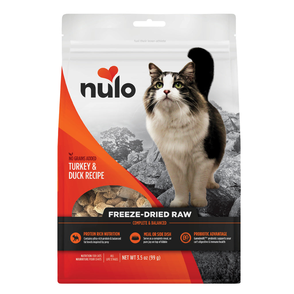 Nulo Freestyle Freeze-Dried Raw Turkey & Duck Recipe Cat Food, 3.5 oz Grain-Free with Probiotics