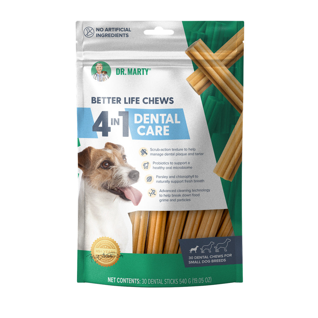 Dr. Marty Better Life 4-in-1 Dental Care Chews for Small Dogs, 30 Count, 19.05 oz