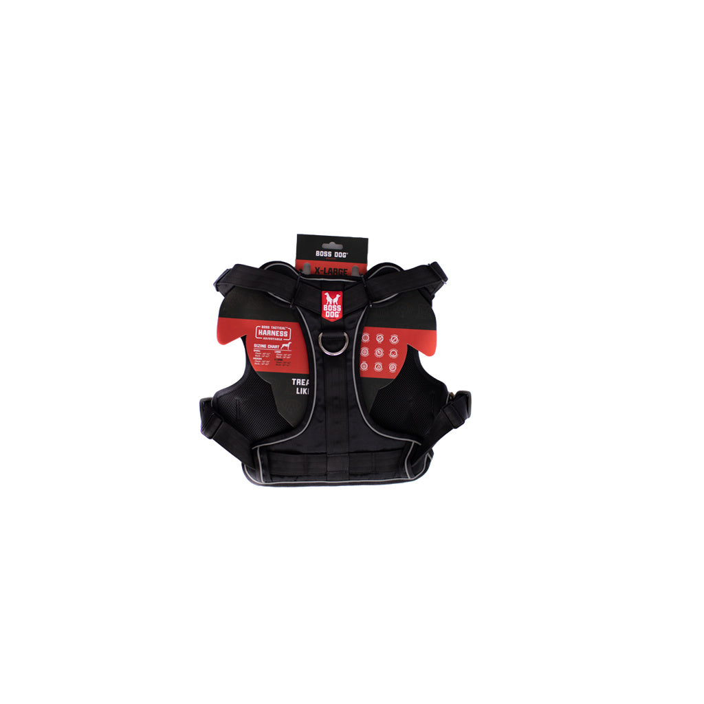 Boss Dog Tactical Dog Harness - Black - XLarge