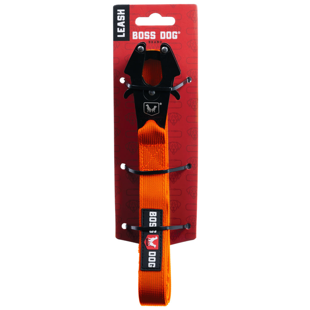 Boss Dog Tactical Dog Leash - Hunter Orange - 6 ft - Military Grade Nylon