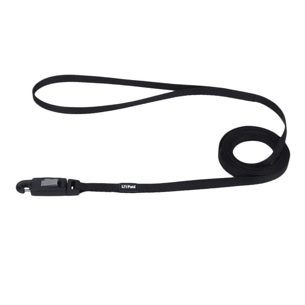 Coastal Li'l Pals Dog Leash - Black Nylon with E-Z Snap - 5/16" x 6 ft - Puppy & Small Dog Lead