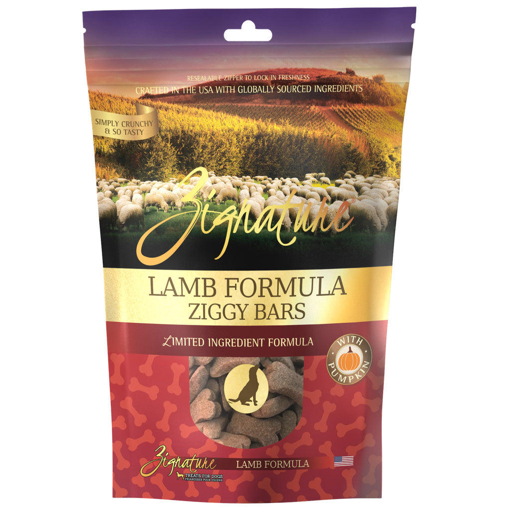 Zignature Ziggy Bars Lamb Dog Treats 12oz - Limited Ingredient Biscuits