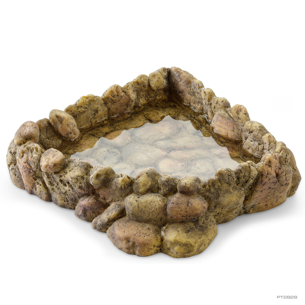 Exo Terra Corner Water Dish - X-Large - Reptile Terrarium Water Bowl
