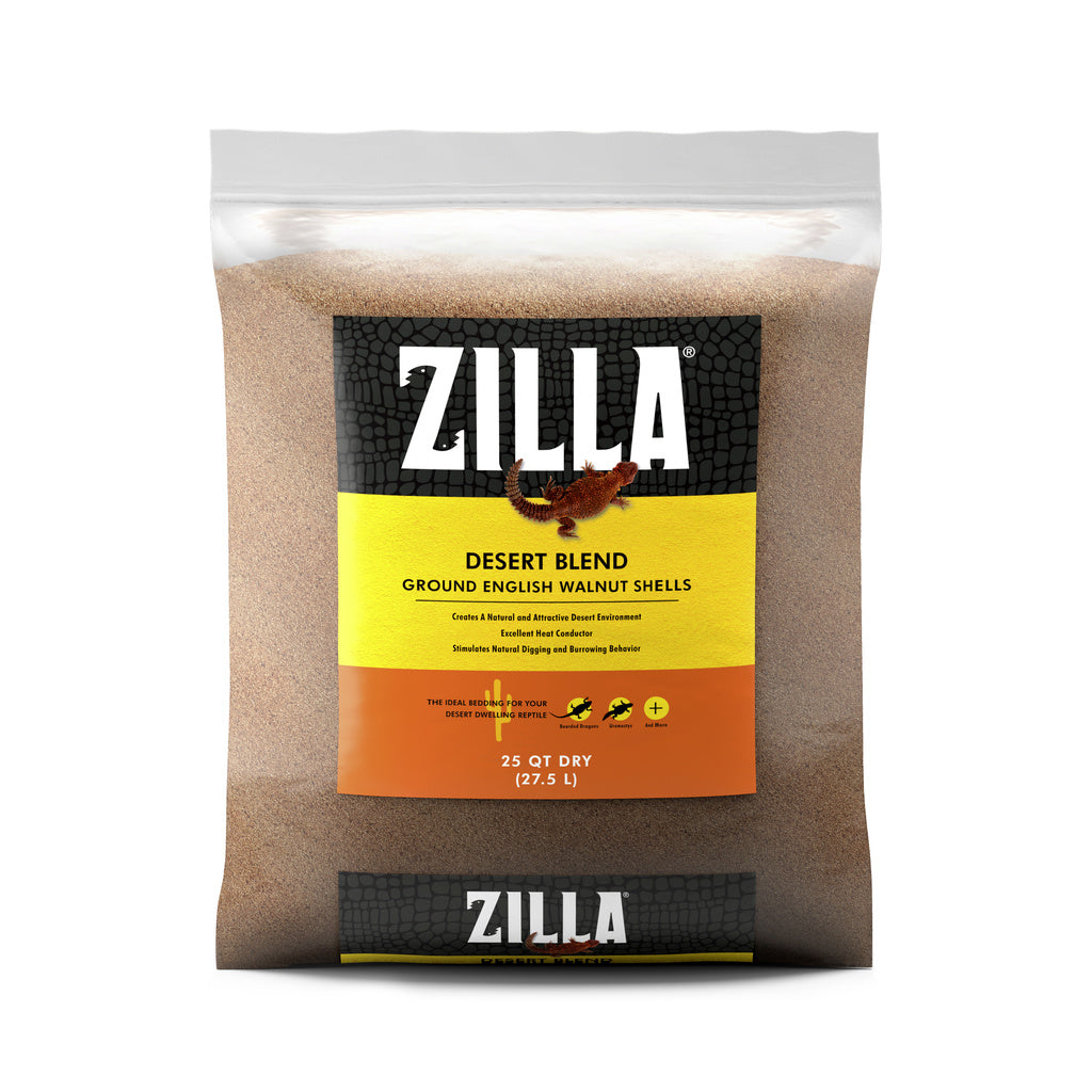 Zilla Desert Blend Ground English Walnut Shell Reptile Bedding - 25 Quarts