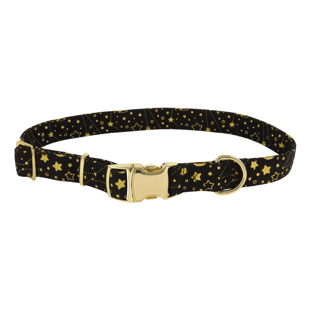 Coastal Pet Accent Metallic Dog Collar, Black Galaxy, 5/8" x 12-18" Adjustable