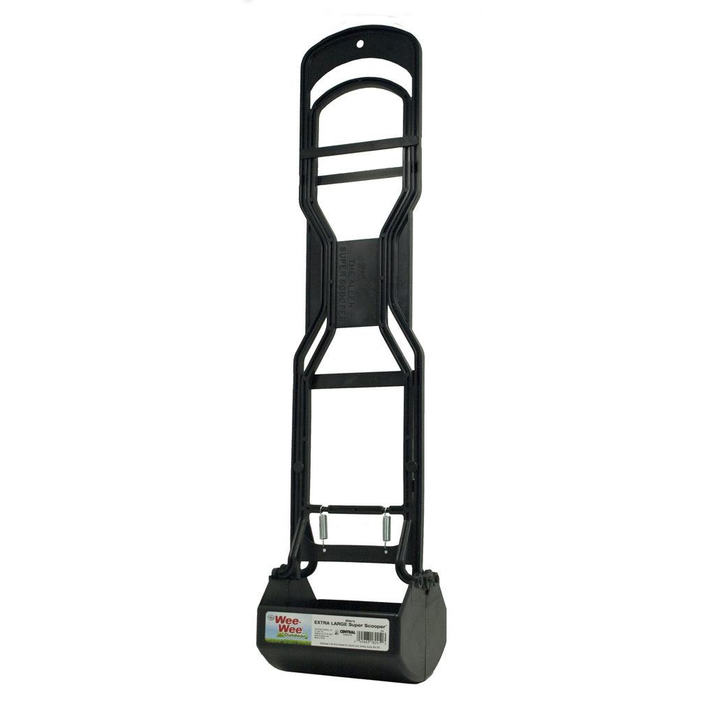 Four Paws Super Pooper Scooper - XL - Spring Action - Dog Waste - Black - Hard Surfaces