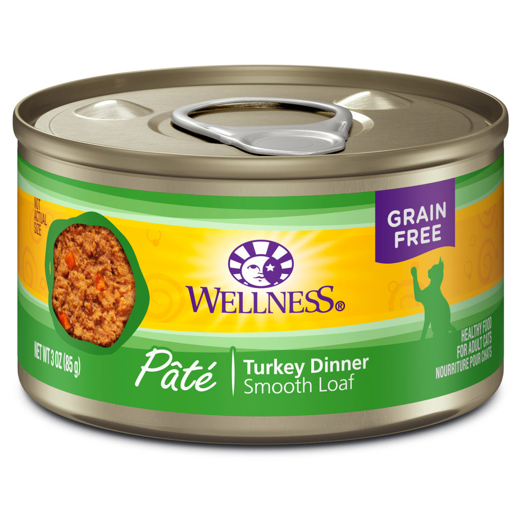 Wellness Complete Health Turkey Pate Grain-Free Canned Cat Food, 3 oz