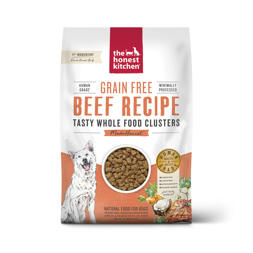 The Honest Kitchen Whole Food Clusters Grain Free Beef Dry Dog Food 20 lb Bag