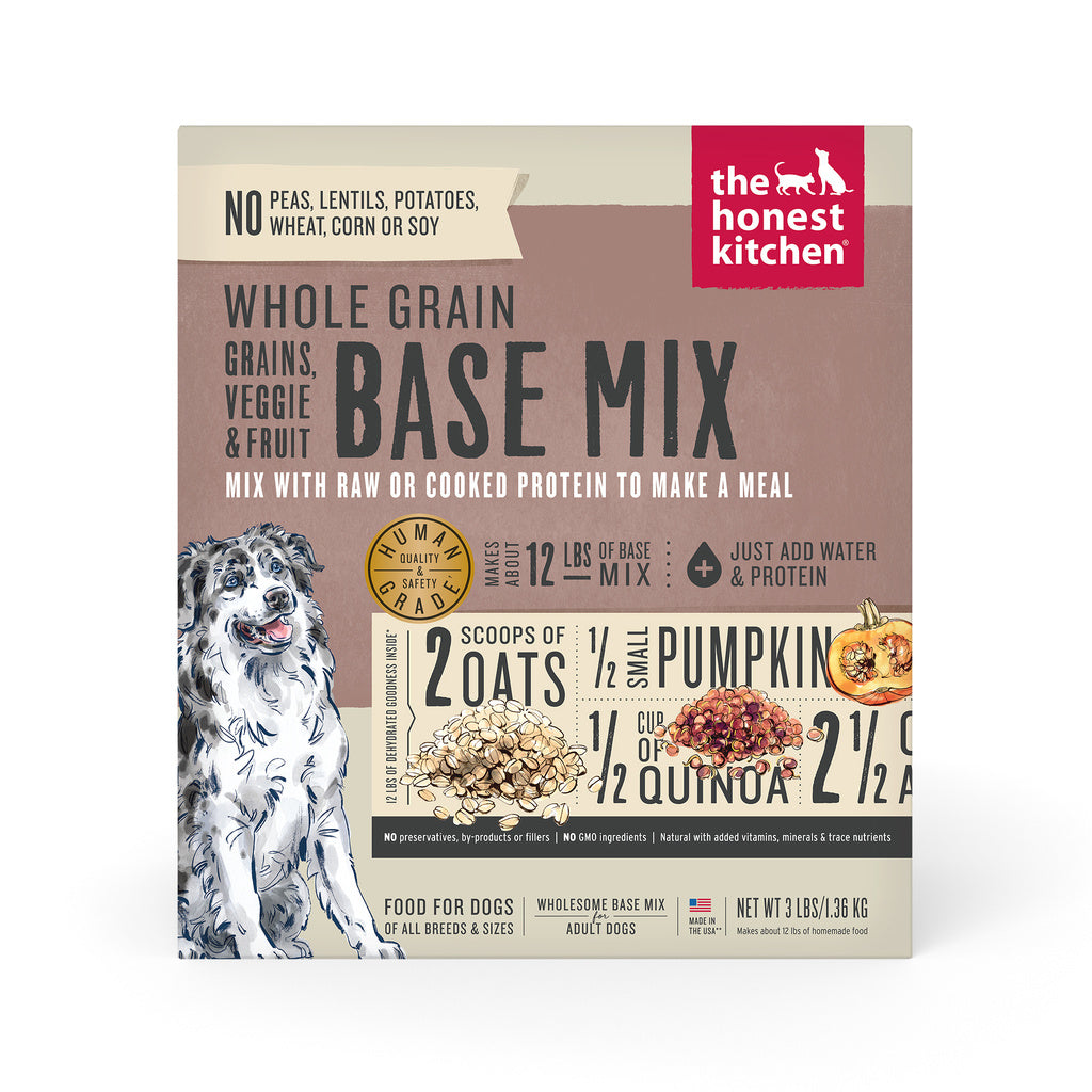 The Honest Kitchen Dehydrated Whole Grain Veggie & Fruit Base Mix Dog Food - Just Add Protein - 3 lb Box