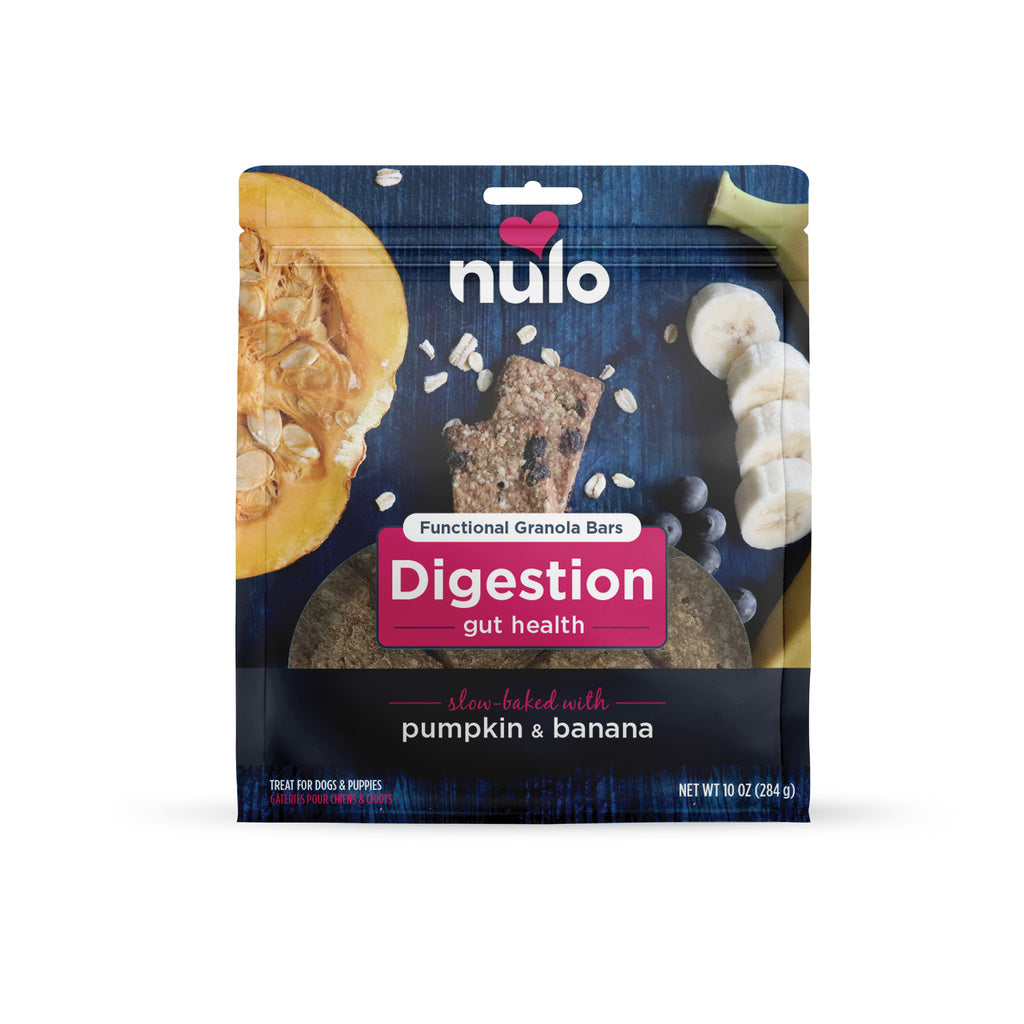 Nulo Functional Granola Digestion Dog Treats - Pumpkin, Banana, & Coconut Oil - 10 oz Bag