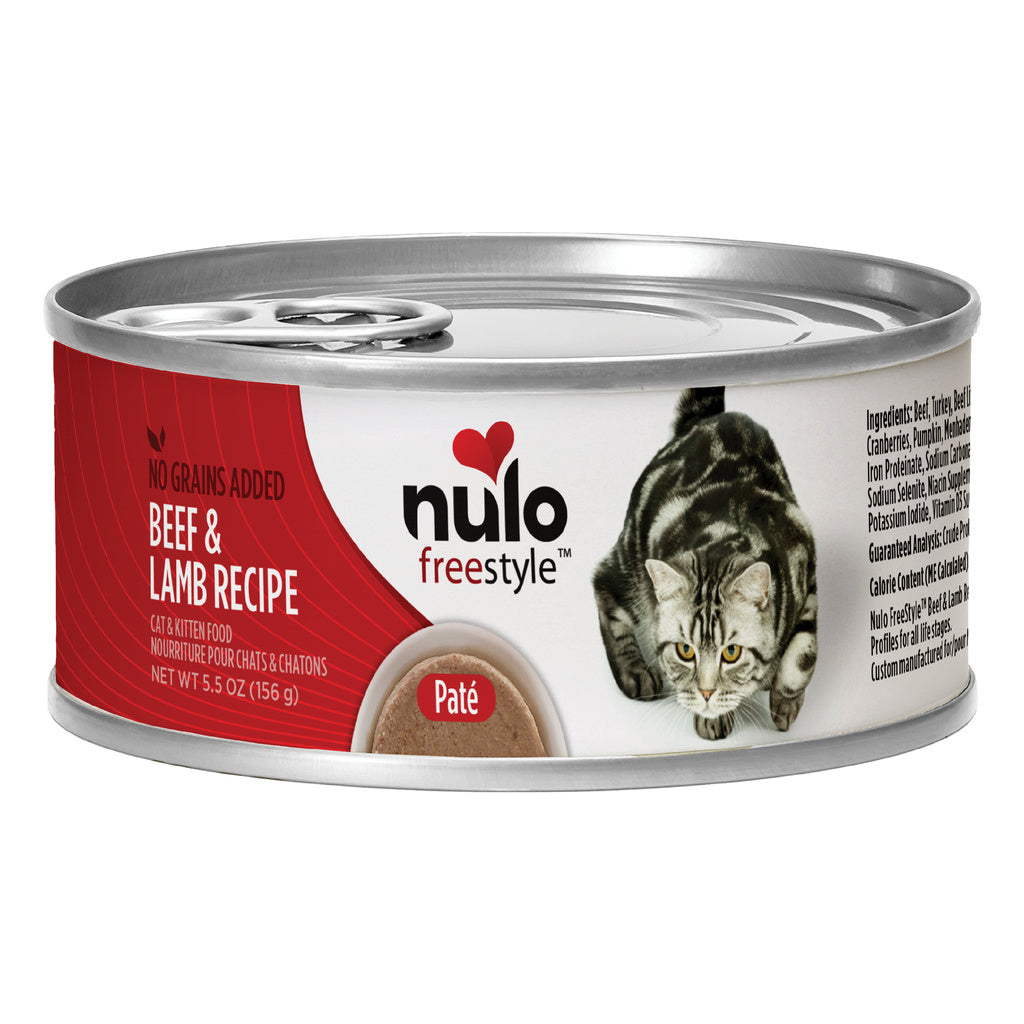 Nulo Freestyle Pate Beef & Lamb Grain-Free Canned Cat Food, 5.5 oz