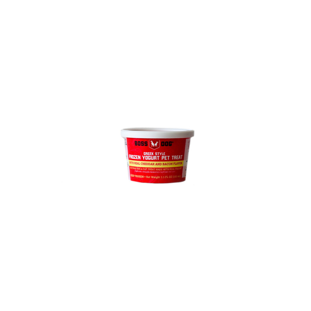 Boss Dog Yogurt Real Cheddar & Bacon Dog Food, 3.5 oz - Frozen Greek Style Yogurt Treat