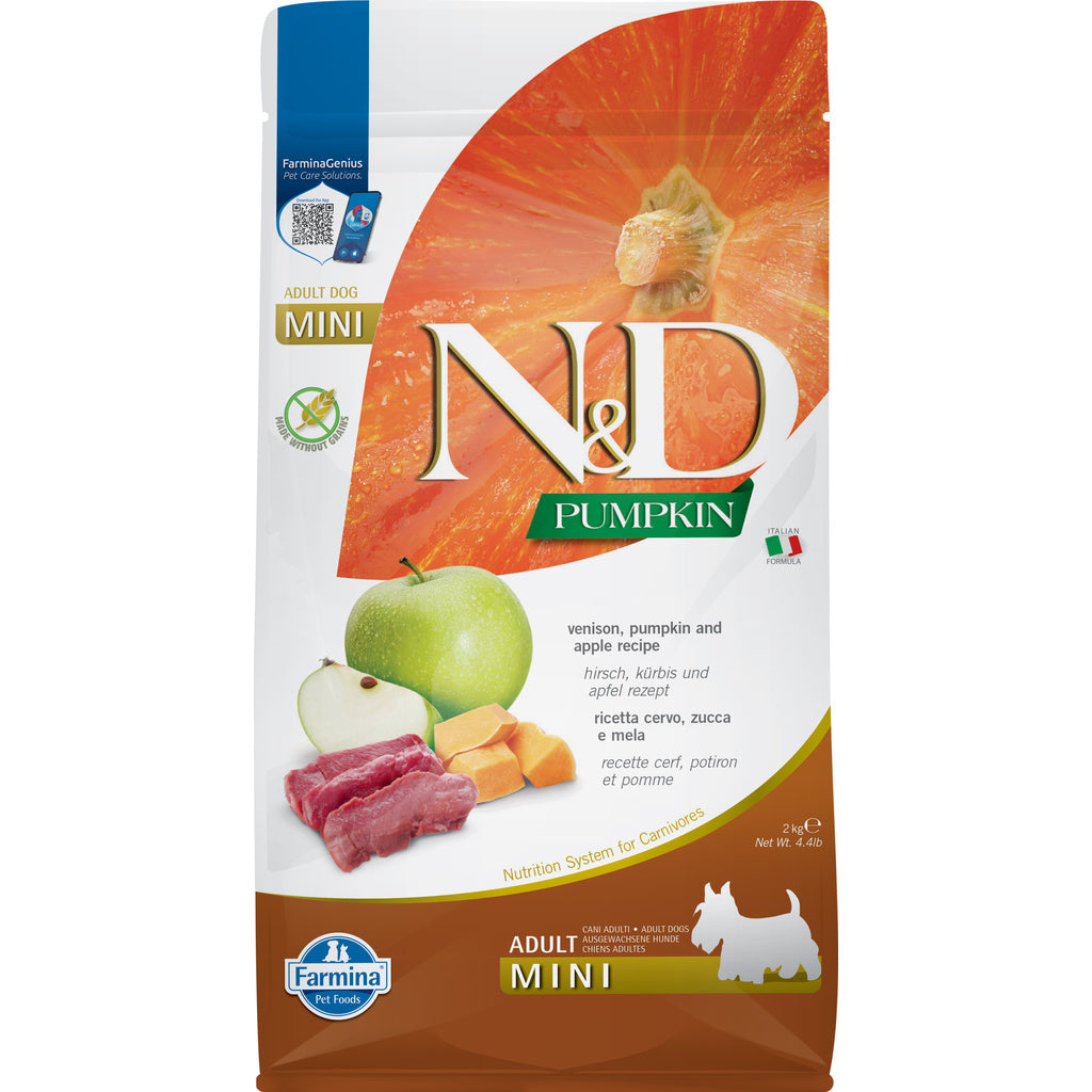 Farmina N&D Pumpkin Venison & Apple Adult Dog Food (Med/Maxi) - 12kg/26.4lb Grain-Free