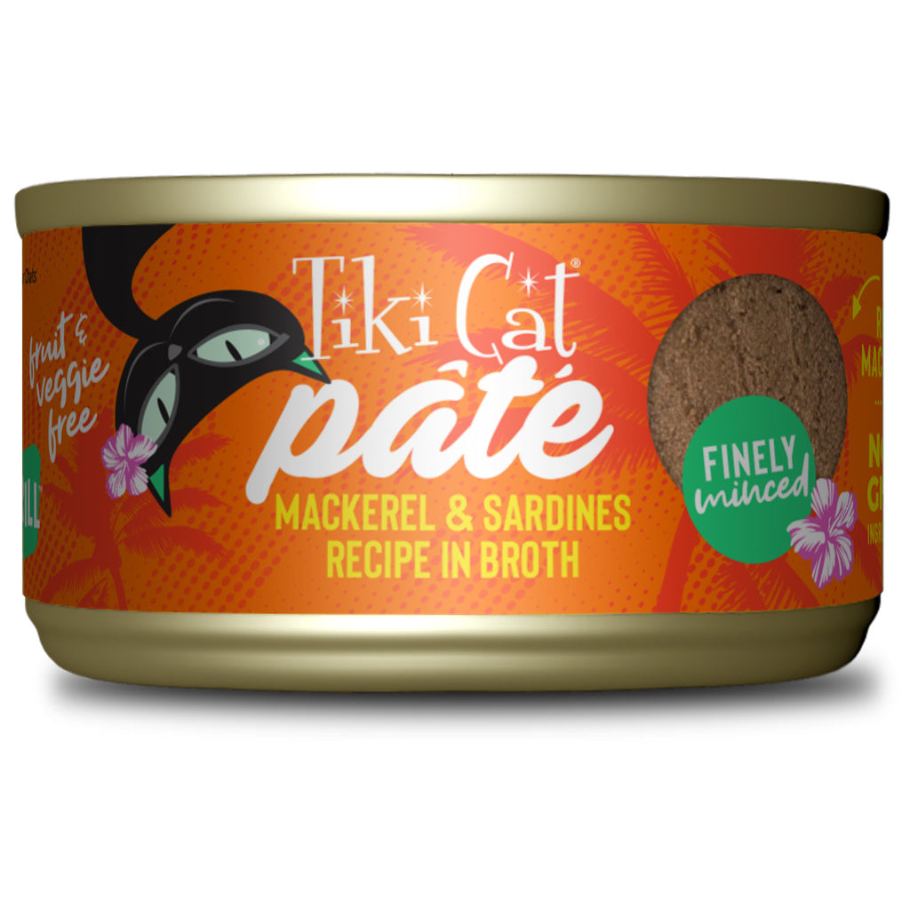 Tiki Cat Grill Pate Mackerel & Sardine Wet Cat Food, 2.8 oz