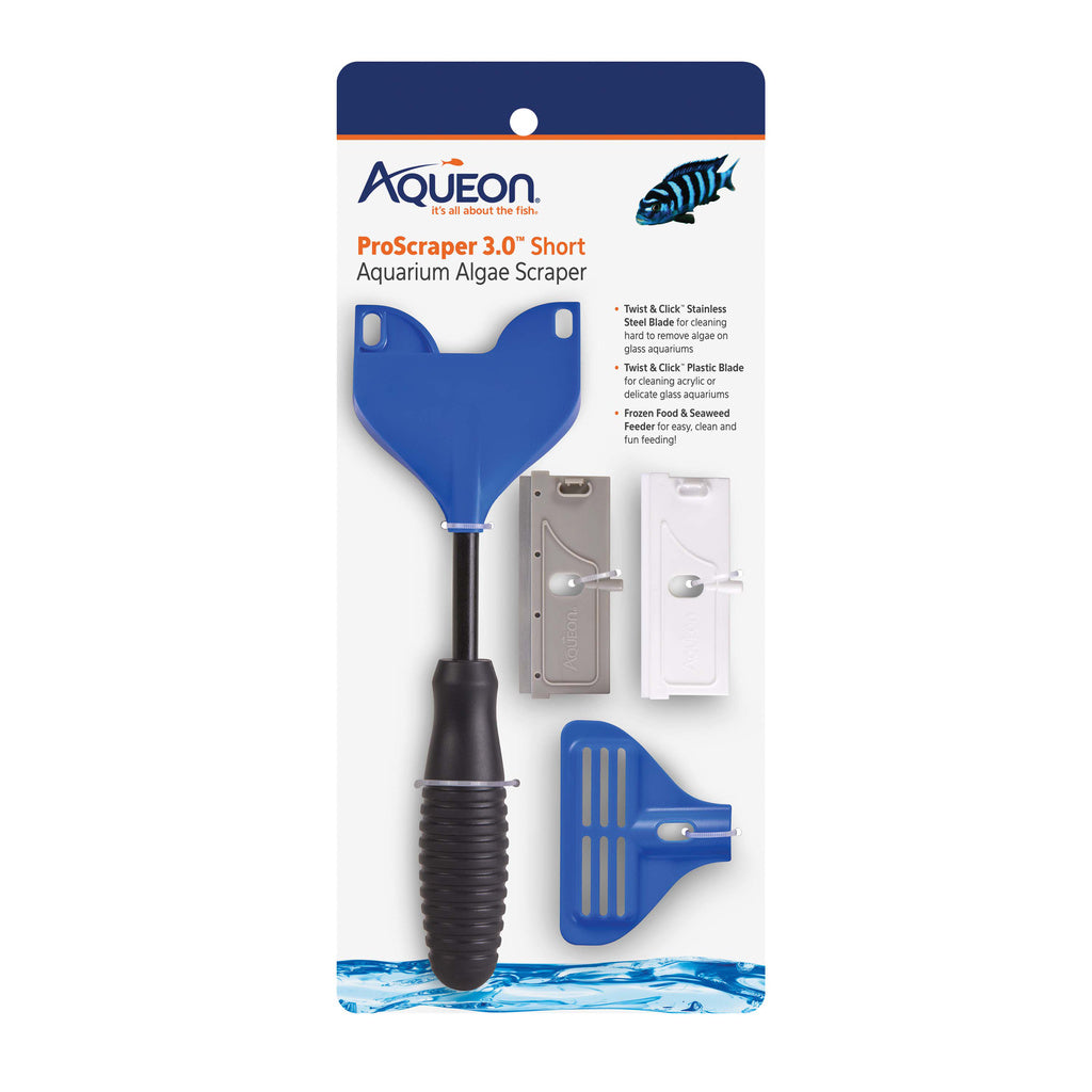 Aqueon ProScraper 3.0 Short Aquarium Algae Scraper - Safe for Glass & Acrylic Aquariums