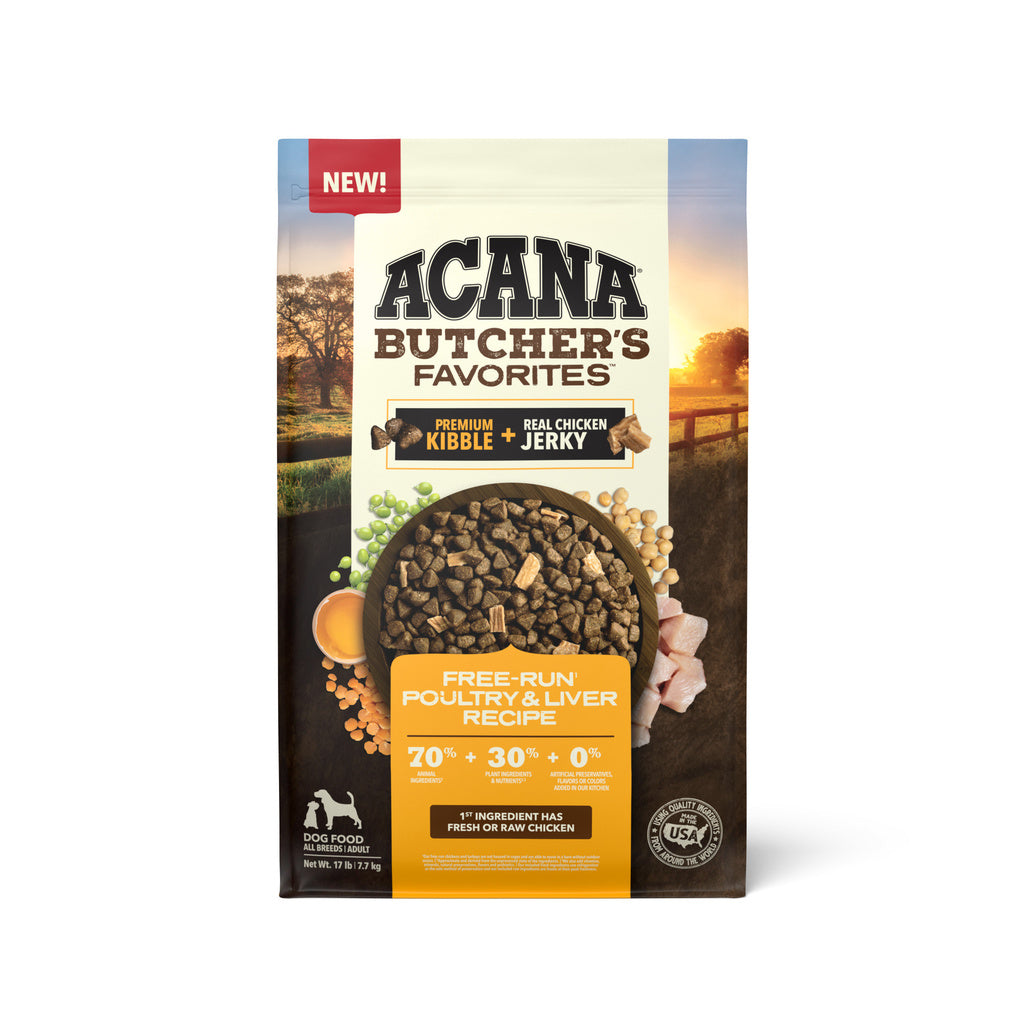 ACANA Butcher's Favorites Free-Run Poultry & Liver Recipe Dry Dog Food, 17 lb