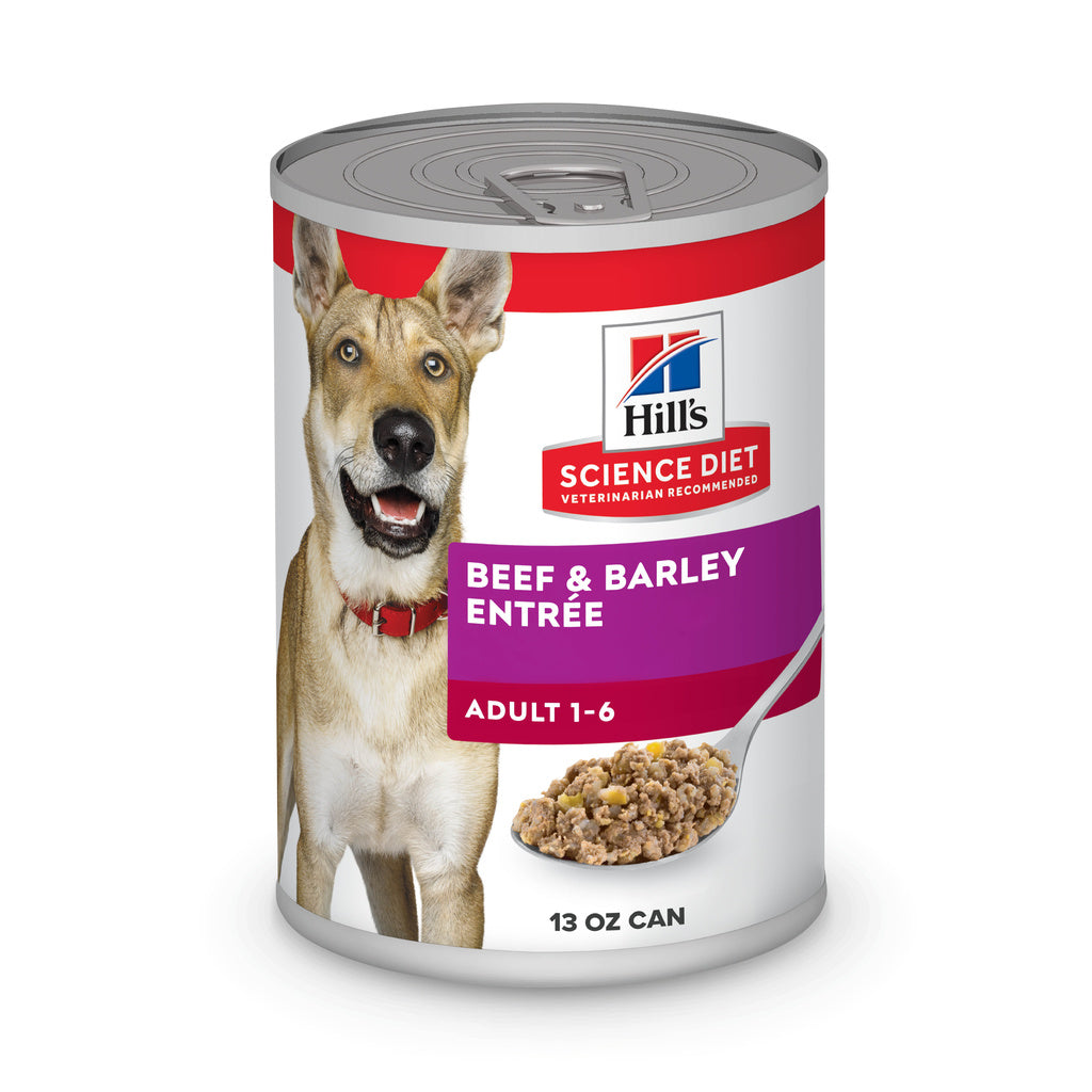 Hill's Science Diet Adult Beef & Barley Entrée Wet Dog Food, 13 oz Can
