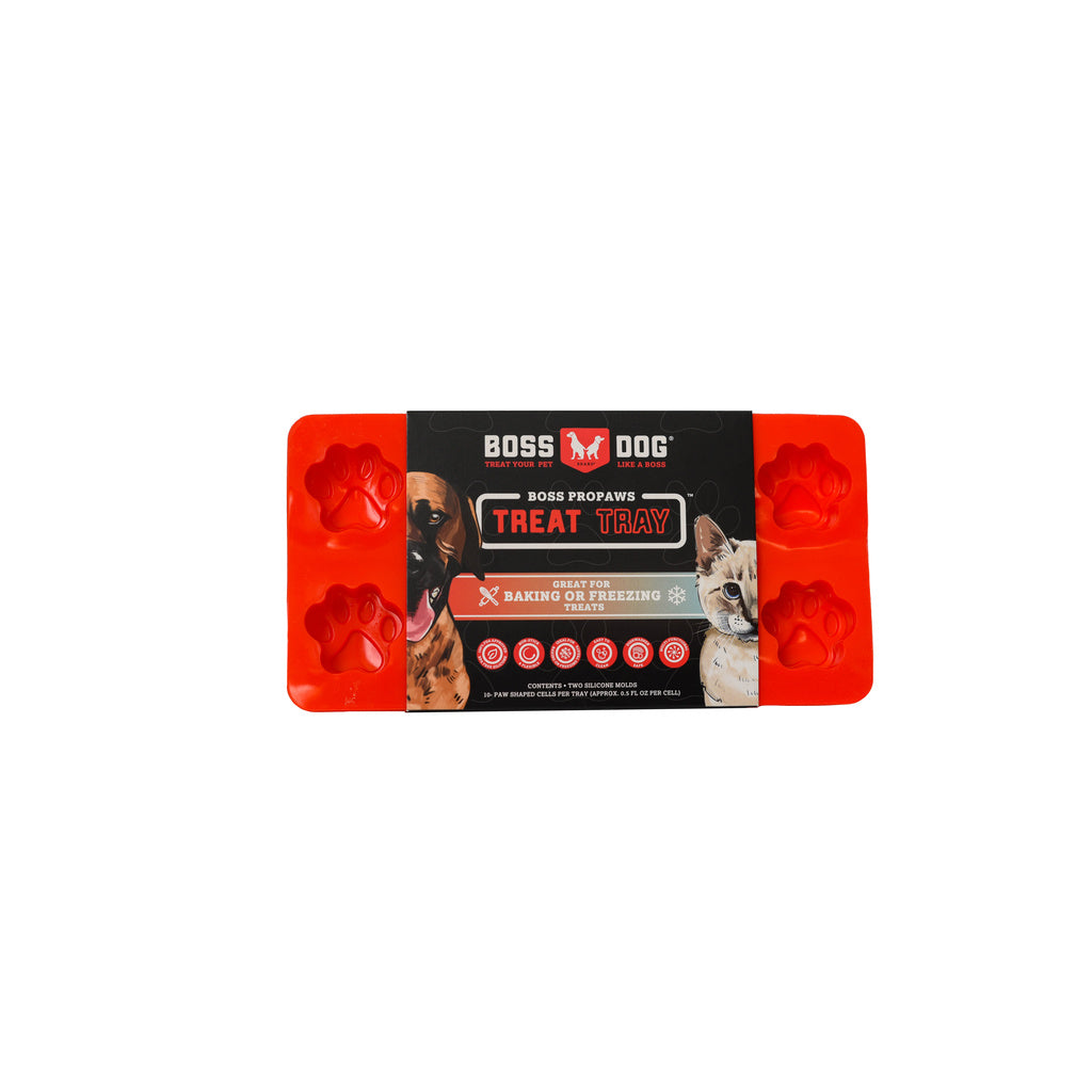 Boss Dog ProPaws Treat Making Trays - 2 Pack Red Silicone Dog & Cat Frozen Treat Molds