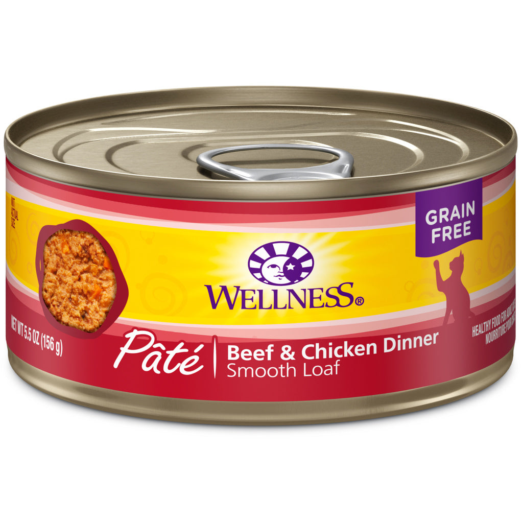 Wellness Complete Health Pate Beef & Chicken Dinner Cat Food, 5.5 oz