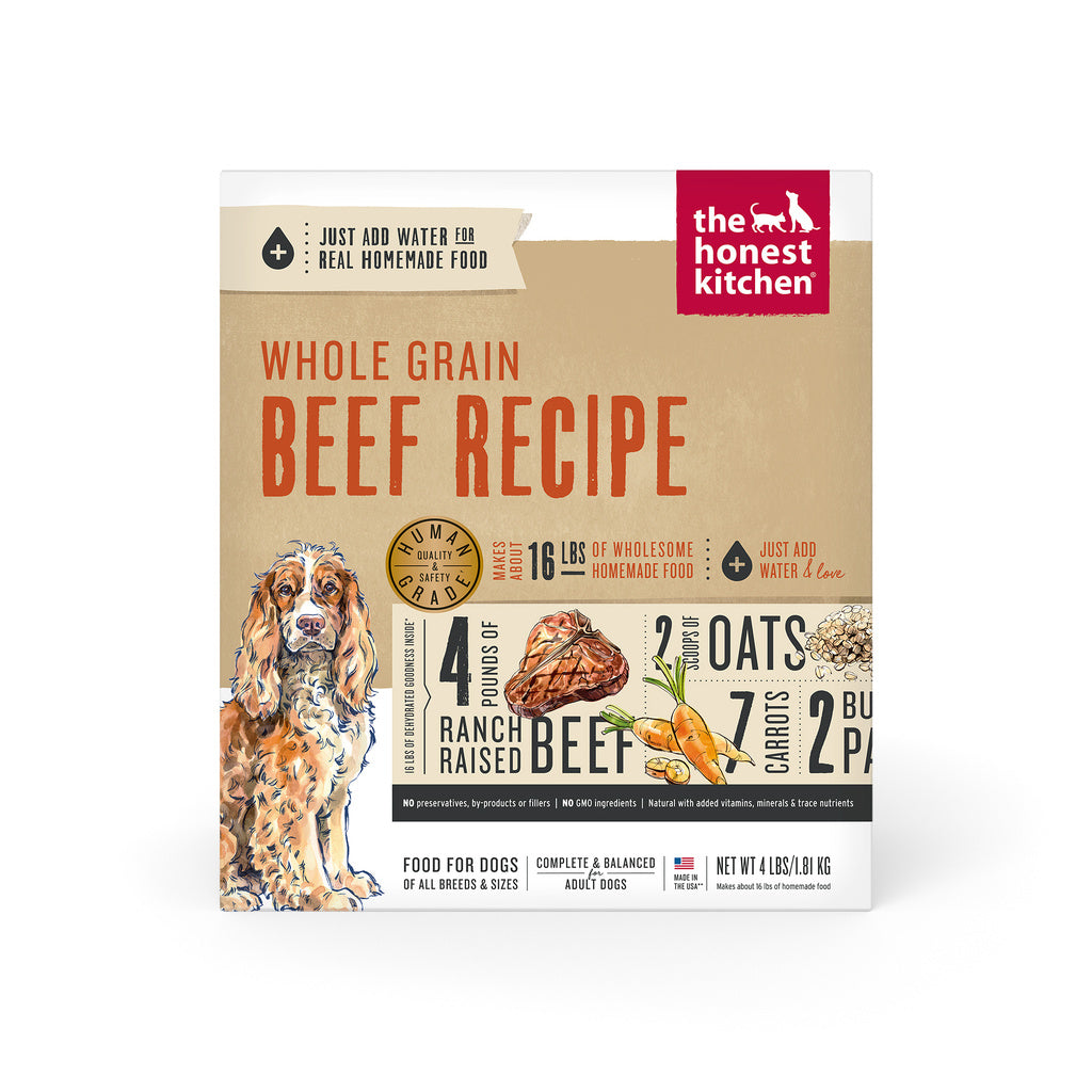 The Honest Kitchen Dog Whole Grain Beef 4lb Box