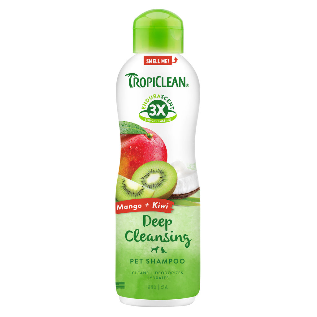 TropiClean EnduraScent Mango Kiwi Shampoo for Dogs & Cats - 20 oz