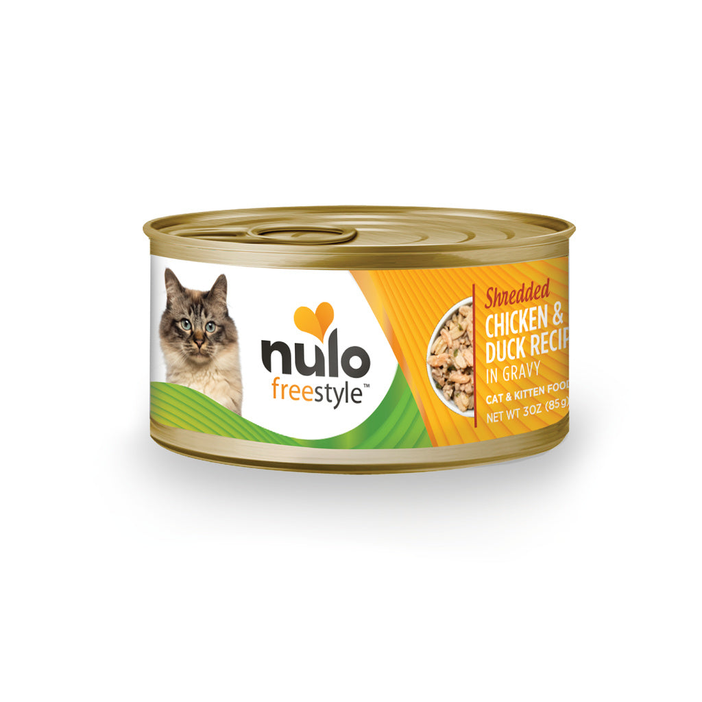 Nulo Freestyle Shredded Chicken & Duck Recipe in Gravy Cat & Kitten Food 3 Oz