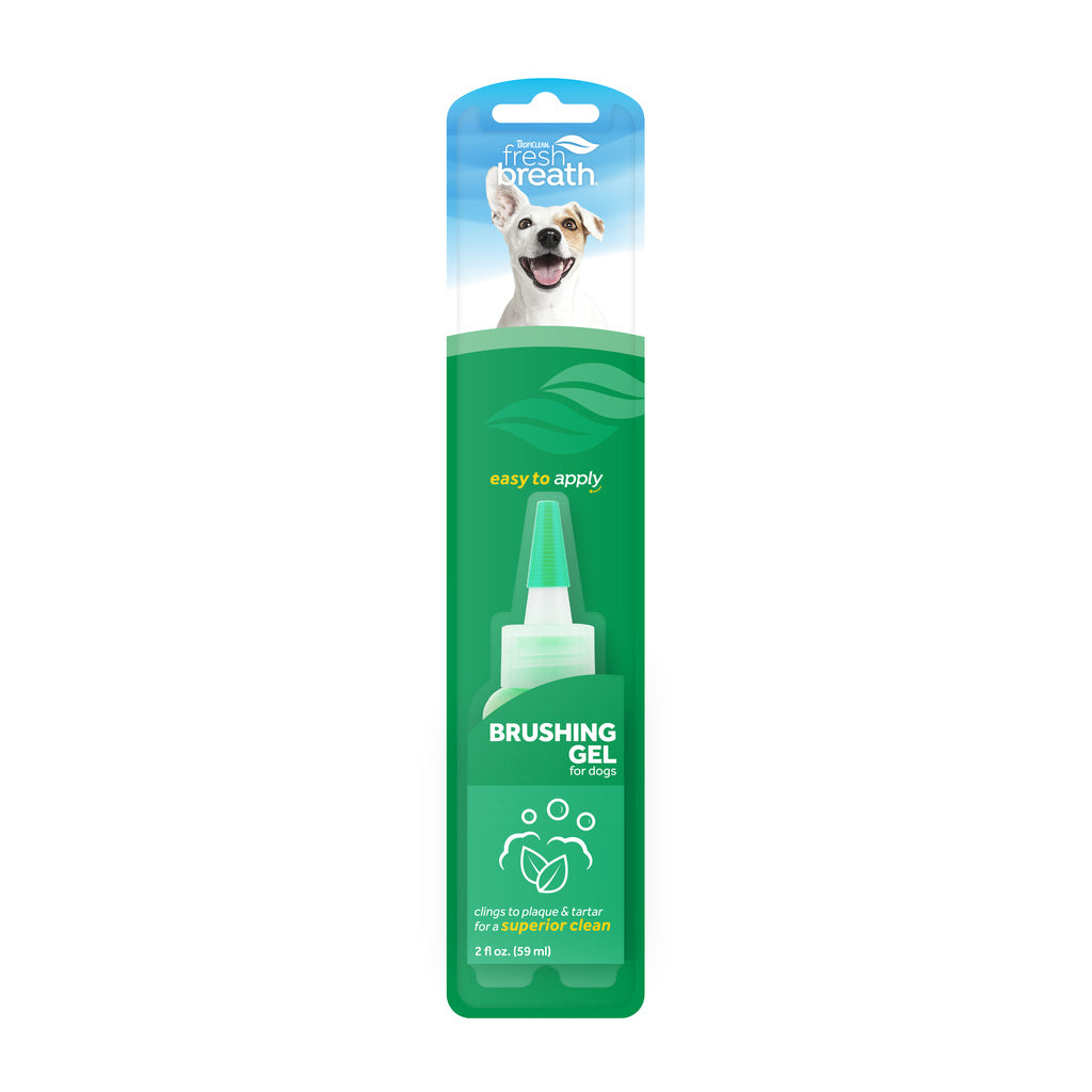 TropiClean Fresh Breath Brushing Gel for Dogs - Oral Care, 2 oz