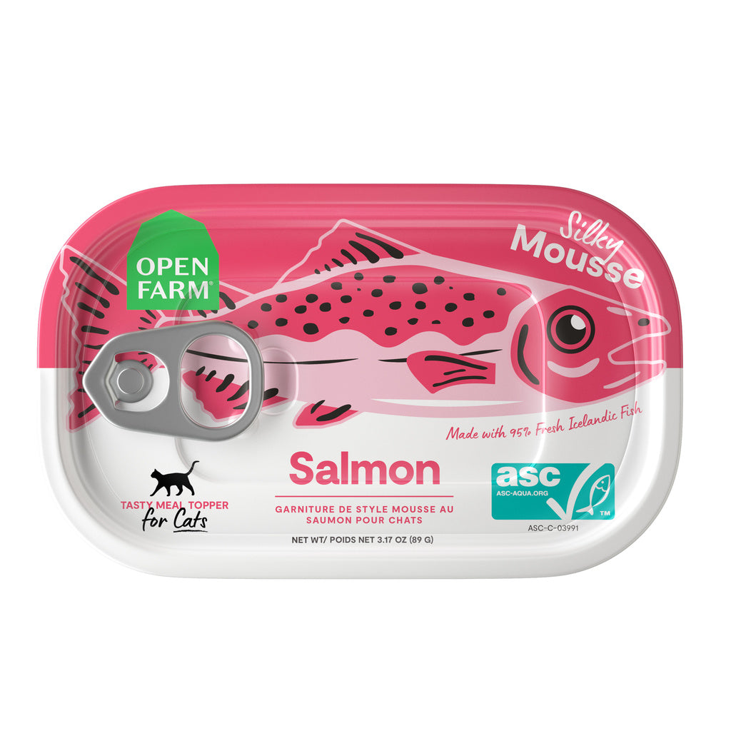 Open Farm Salmon Mousse Cat Food Topper - Grain-Free, Wet Food, 3.17oz Can