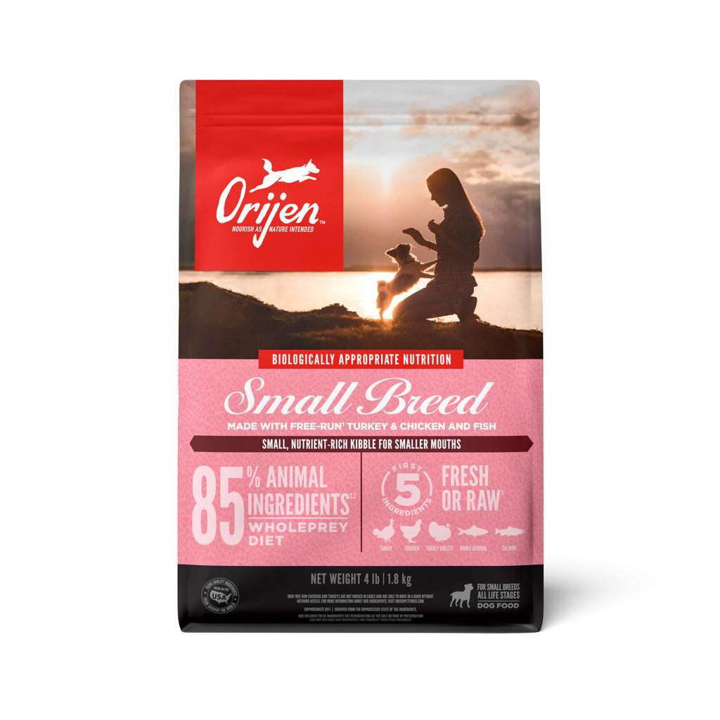 Orijen Small Breed Grain-Free Dry Dog Food - 4 lb Bag, High Protein, Fresh & Raw Animal Ingredients