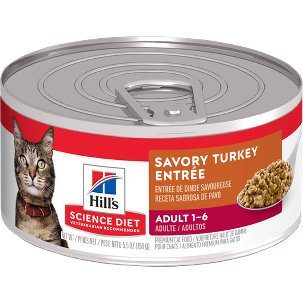 Hill's Science Diet Adult Savory Turkey Entree Canned Cat Food, 5.5oz