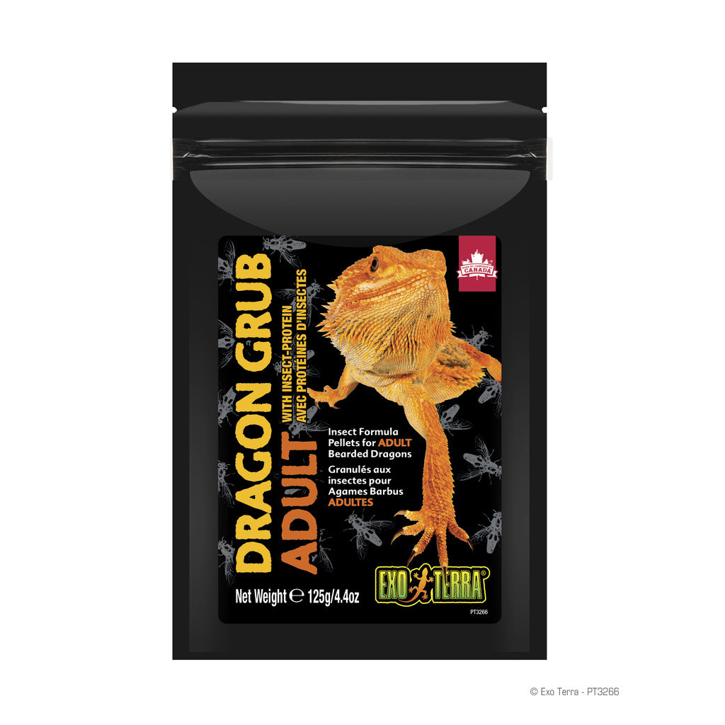 Exo Terra Dragon Grub Juvenile Reptile Food - 4.4 oz (125g) Insect-Based Diet